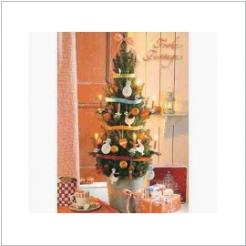 Klappkarte "geschmueckter Weihnachtsbaum" mit Umschlag